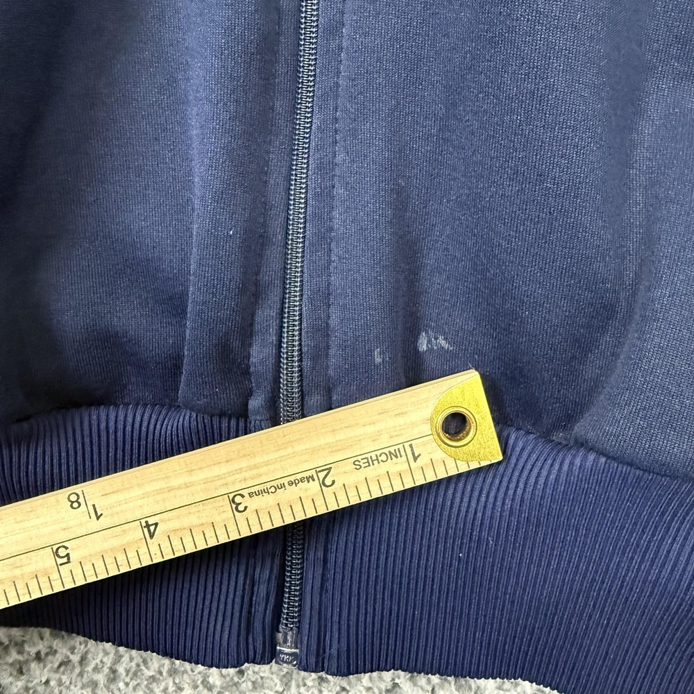 Vintage Adidas Jacket Mens XL Blue Stripe Track Full Zip Taiwan Trefoil 80s 90s - Picture 10 of 16